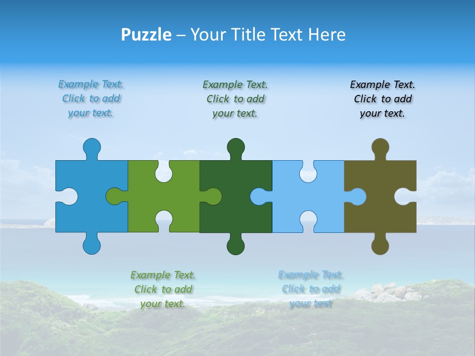 Gorgeous Beach On Wilsons Prom PowerPoint Template