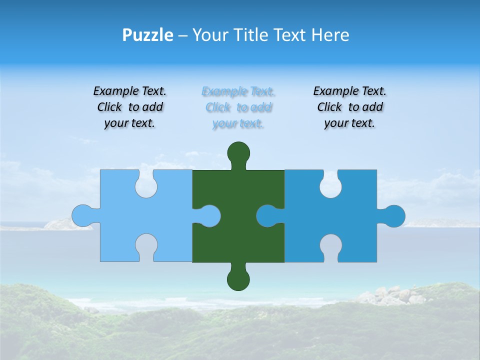 Gorgeous Beach On Wilsons Prom PowerPoint Template