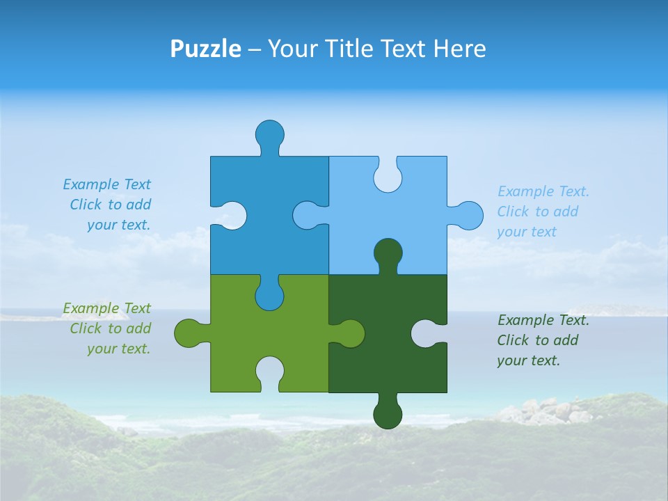 Gorgeous Beach On Wilsons Prom PowerPoint Template