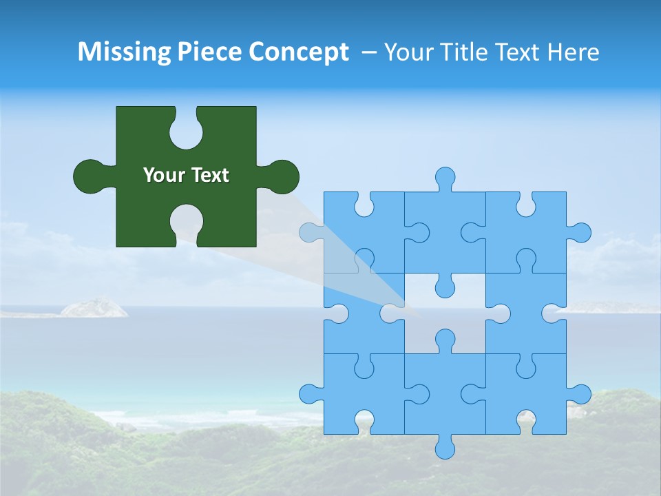 Gorgeous Beach On Wilsons Prom PowerPoint Template