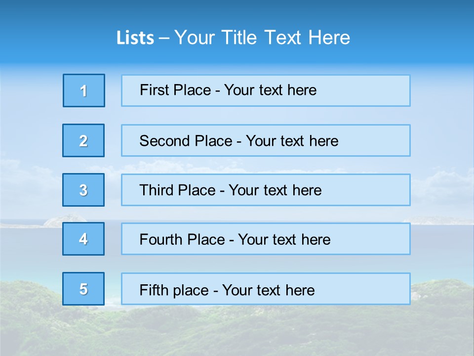 Gorgeous Beach On Wilsons Prom PowerPoint Template