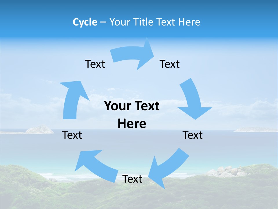 Gorgeous Beach On Wilsons Prom PowerPoint Template