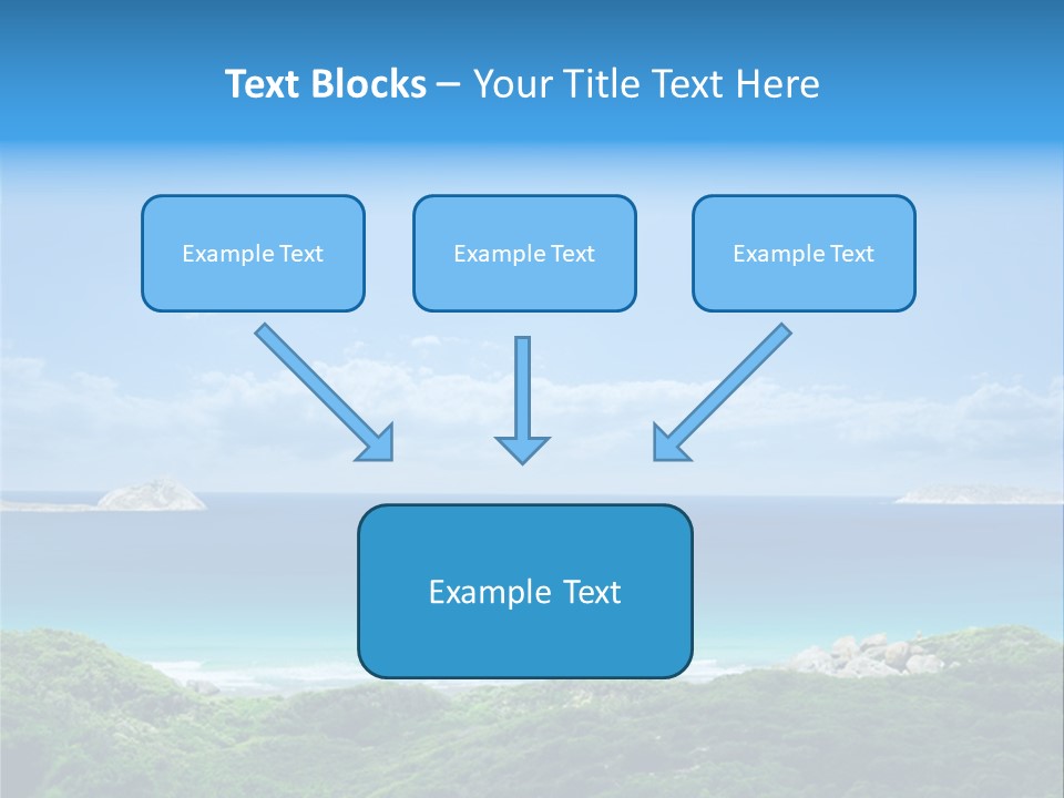 Gorgeous Beach On Wilsons Prom PowerPoint Template