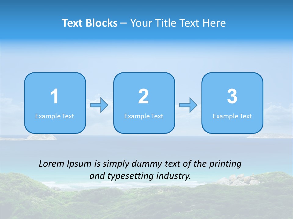 Gorgeous Beach On Wilsons Prom PowerPoint Template