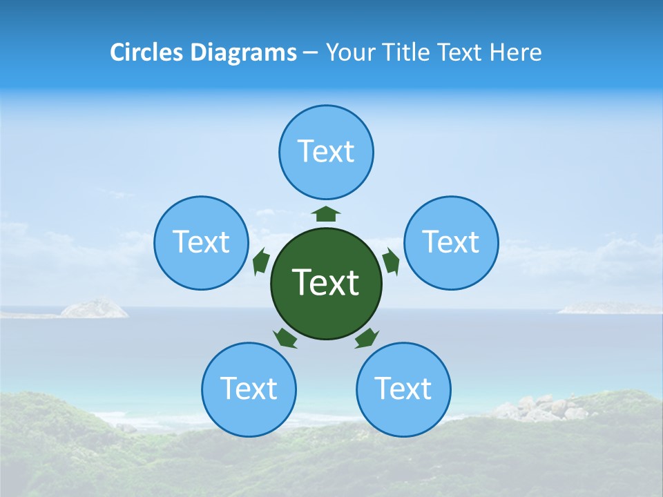 Gorgeous Beach On Wilsons Prom PowerPoint Template