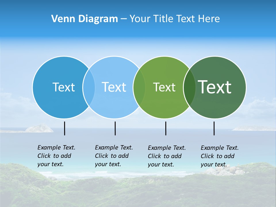 Gorgeous Beach On Wilsons Prom PowerPoint Template