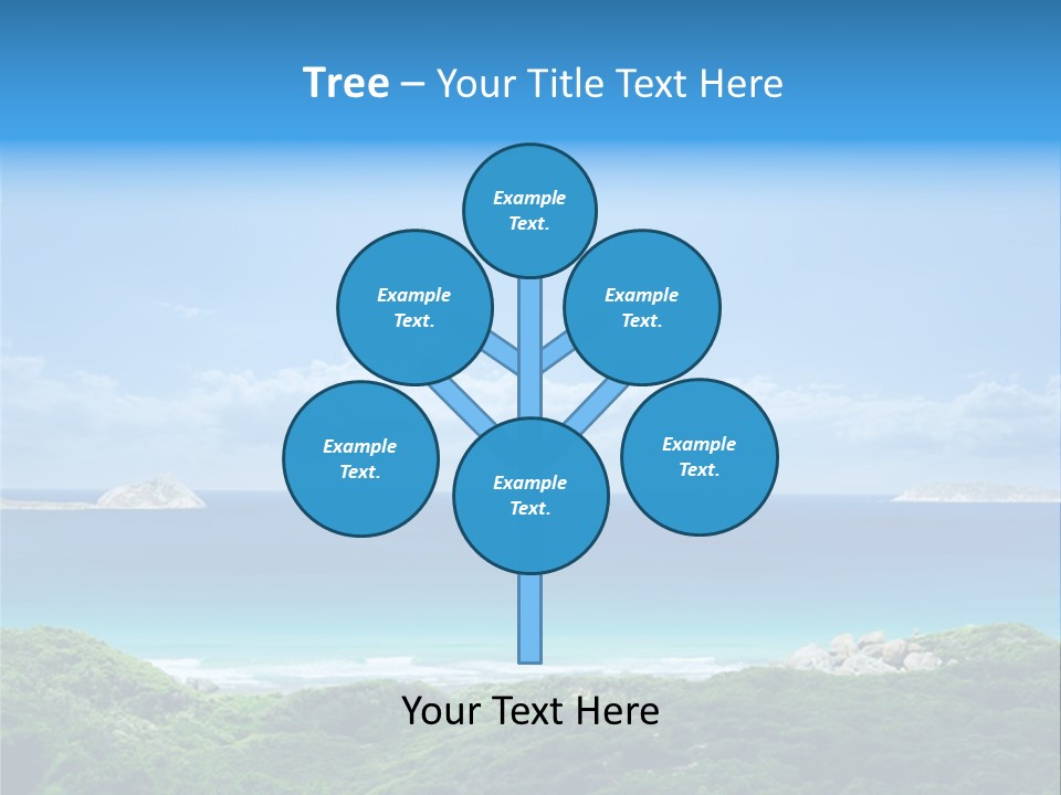 Gorgeous Beach On Wilsons Prom PowerPoint Template