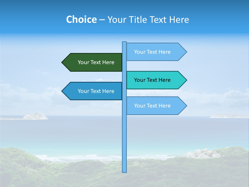 Gorgeous Beach On Wilsons Prom PowerPoint Template