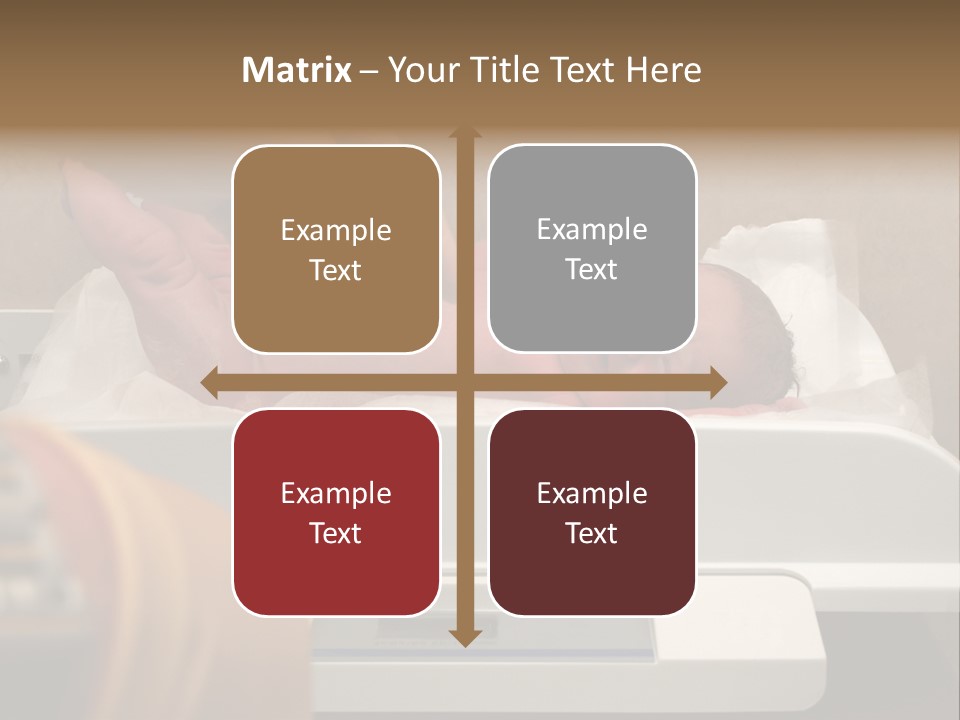 New Born Baby Being Weighed On A Scale PowerPoint Template
