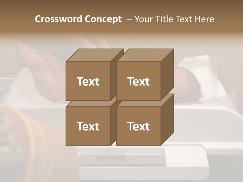 New Born Baby Being Weighed On A Scale PowerPoint Template