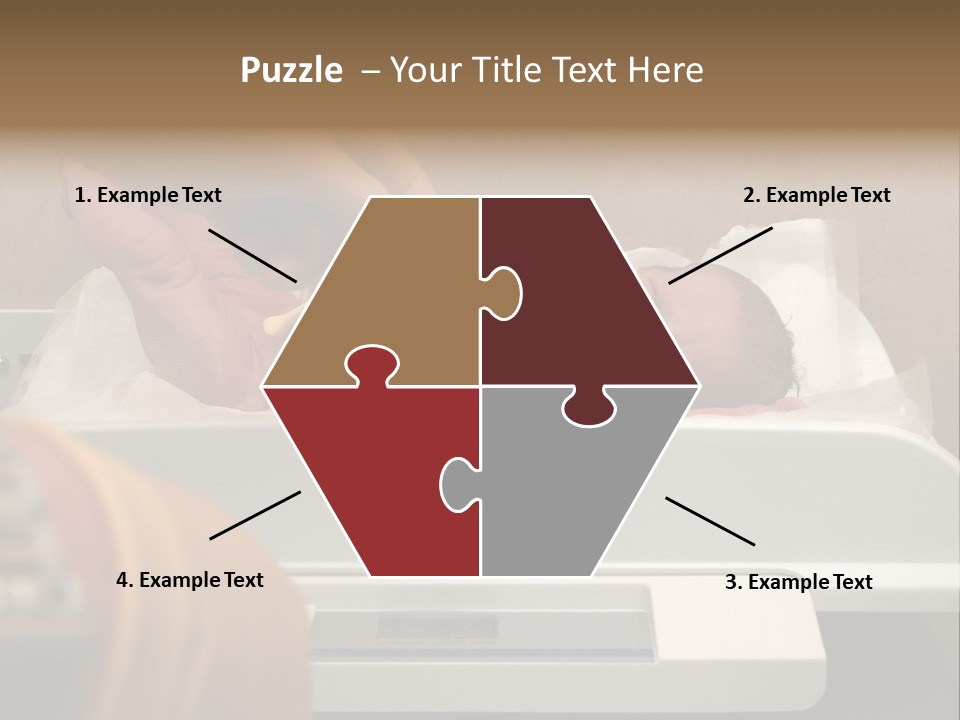 New Born Baby Being Weighed On A Scale PowerPoint Template