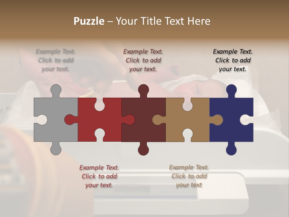 New Born Baby Being Weighed On A Scale PowerPoint Template