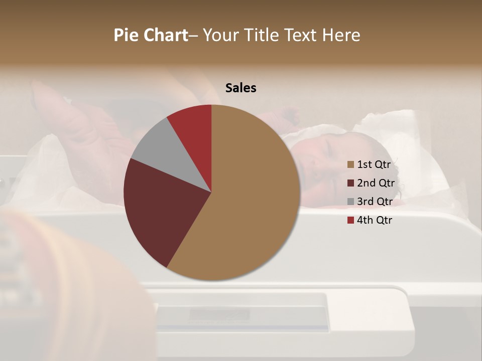 New Born Baby Being Weighed On A Scale PowerPoint Template