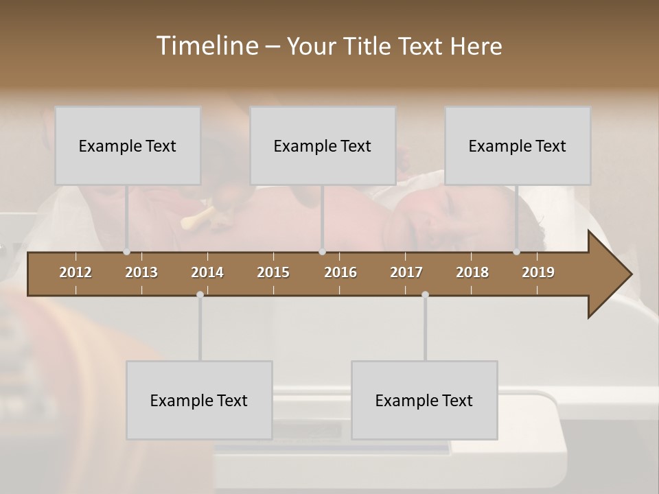 New Born Baby Being Weighed On A Scale PowerPoint Template
