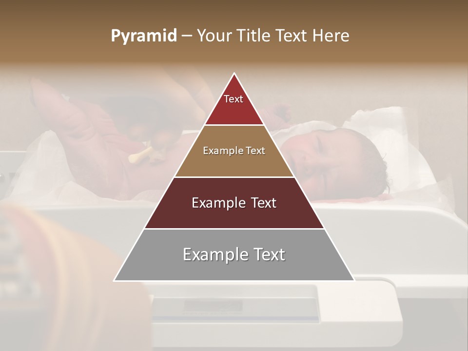 New Born Baby Being Weighed On A Scale PowerPoint Template