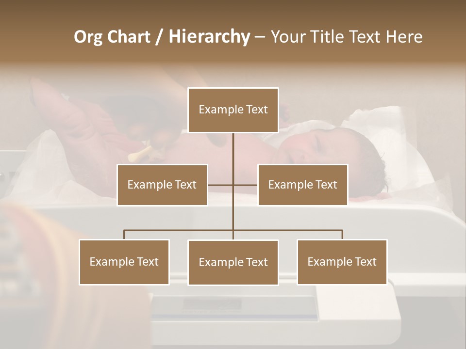 New Born Baby Being Weighed On A Scale PowerPoint Template