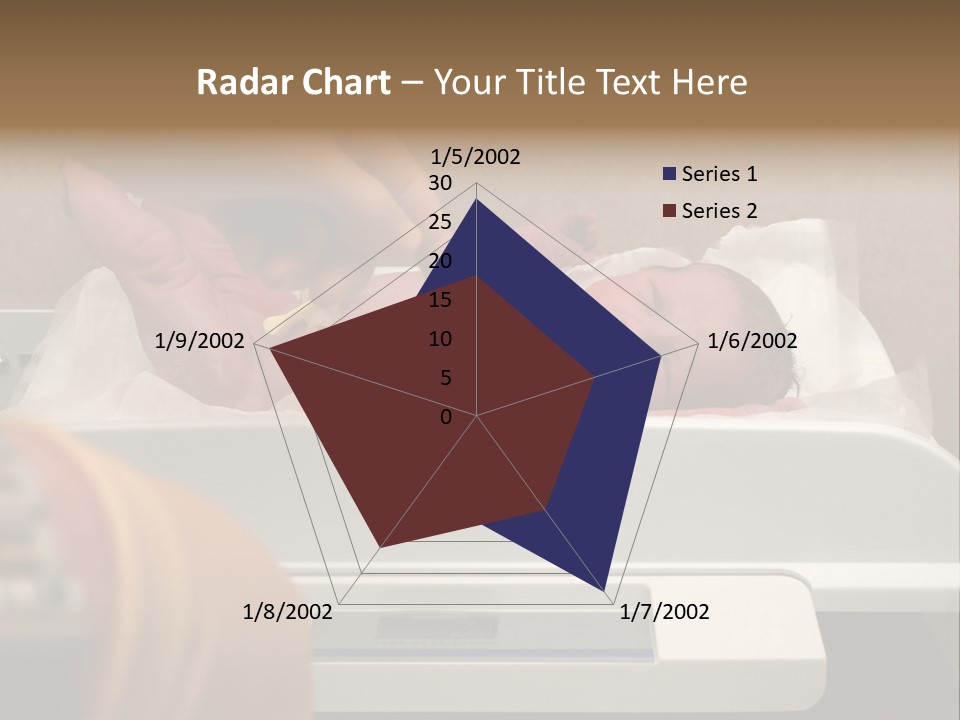 New Born Baby Being Weighed On A Scale PowerPoint Template