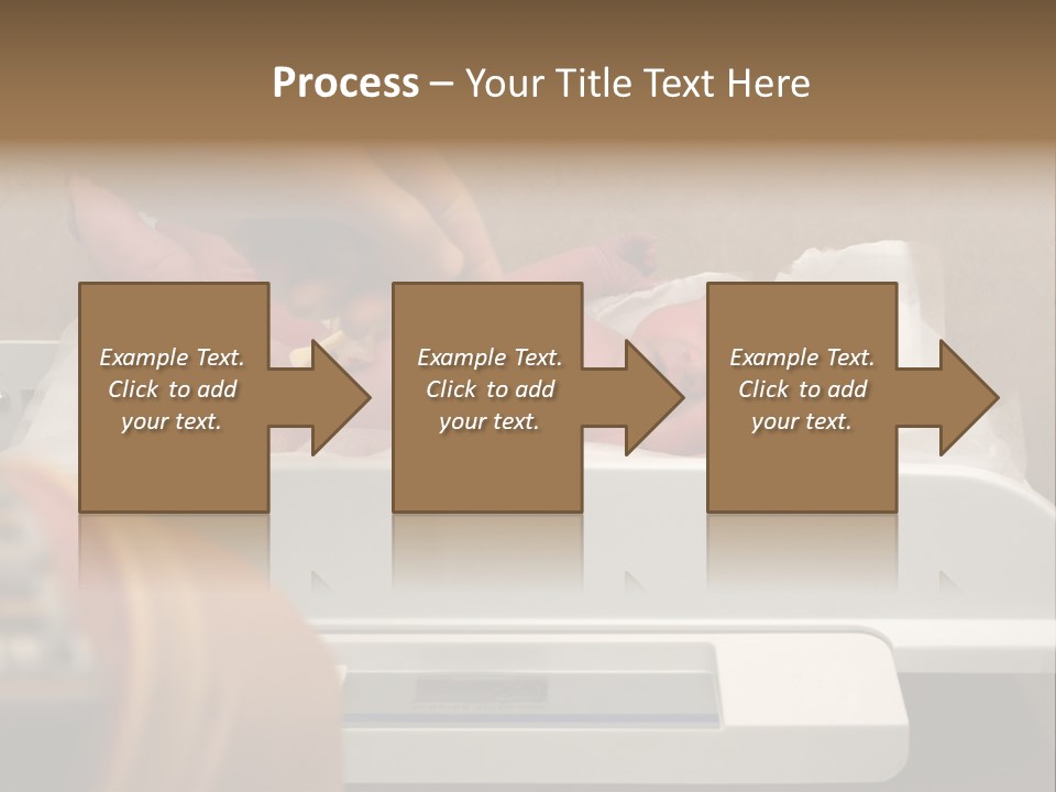 New Born Baby Being Weighed On A Scale PowerPoint Template