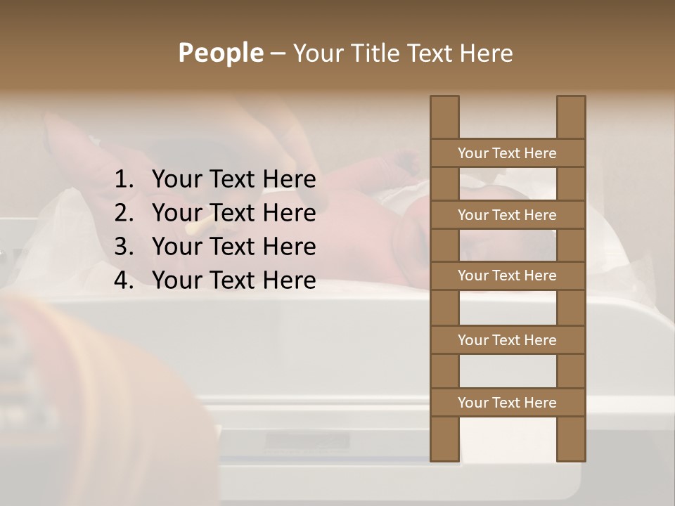 New Born Baby Being Weighed On A Scale PowerPoint Template