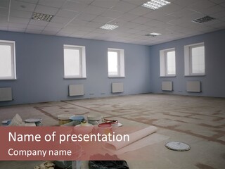 Paint On Construction New And Modern Office PowerPoint Template