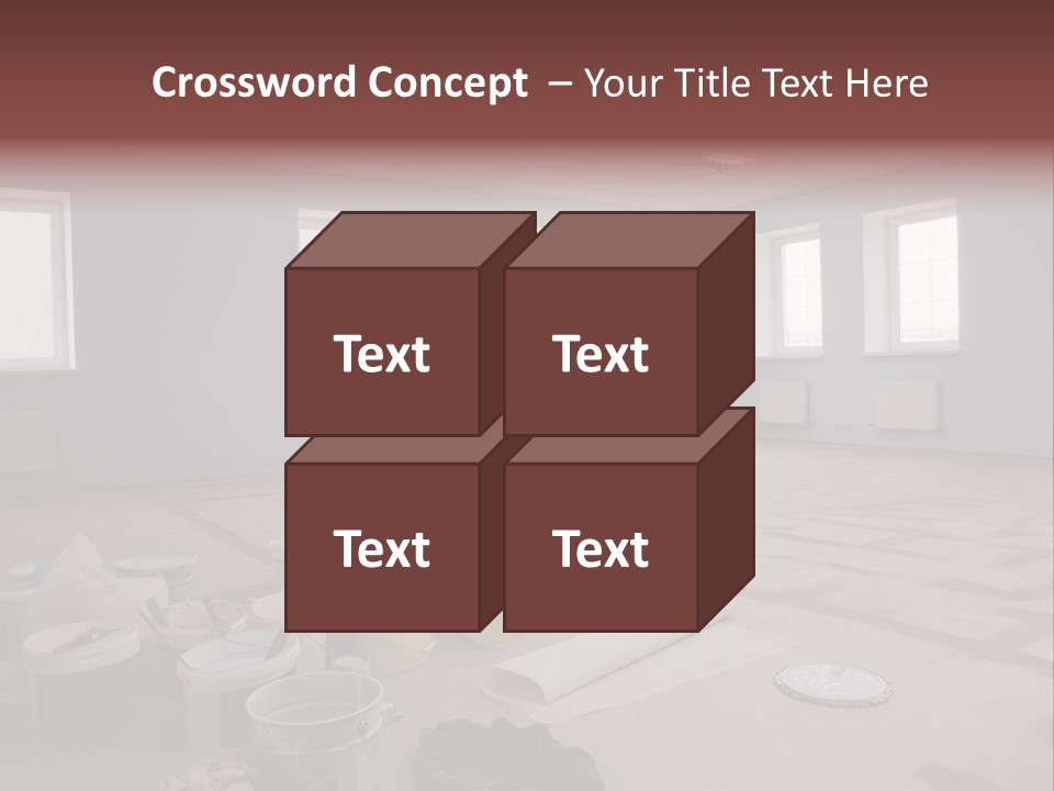 Paint On Construction New And Modern Office PowerPoint Template