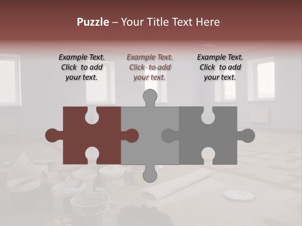 Paint On Construction New And Modern Office PowerPoint Template