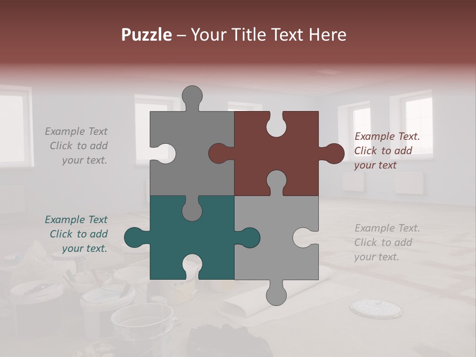Paint On Construction New And Modern Office PowerPoint Template