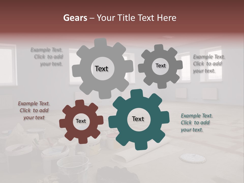 Paint On Construction New And Modern Office PowerPoint Template