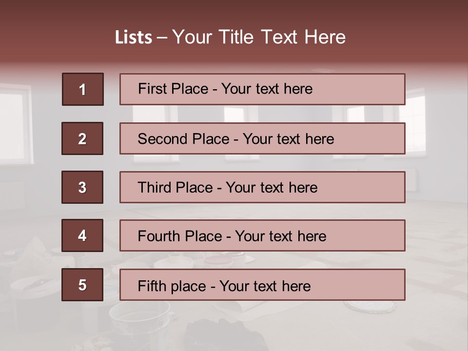 Paint On Construction New And Modern Office PowerPoint Template