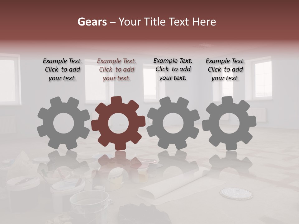 Paint On Construction New And Modern Office PowerPoint Template