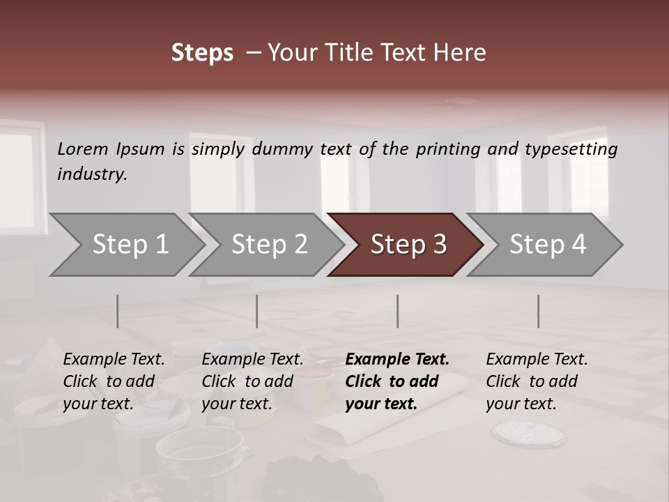 Paint On Construction New And Modern Office PowerPoint Template