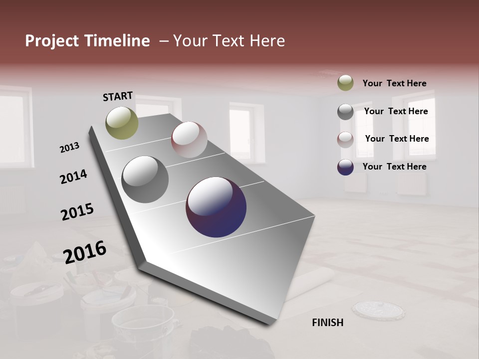 Paint On Construction New And Modern Office PowerPoint Template