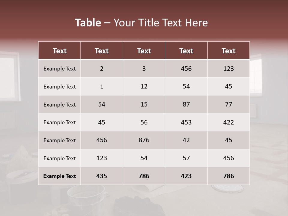 Paint On Construction New And Modern Office PowerPoint Template
