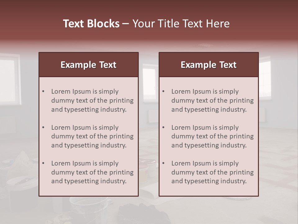 Paint On Construction New And Modern Office PowerPoint Template