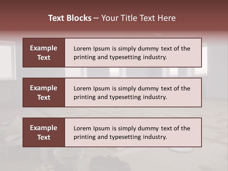 Paint On Construction New And Modern Office PowerPoint Template