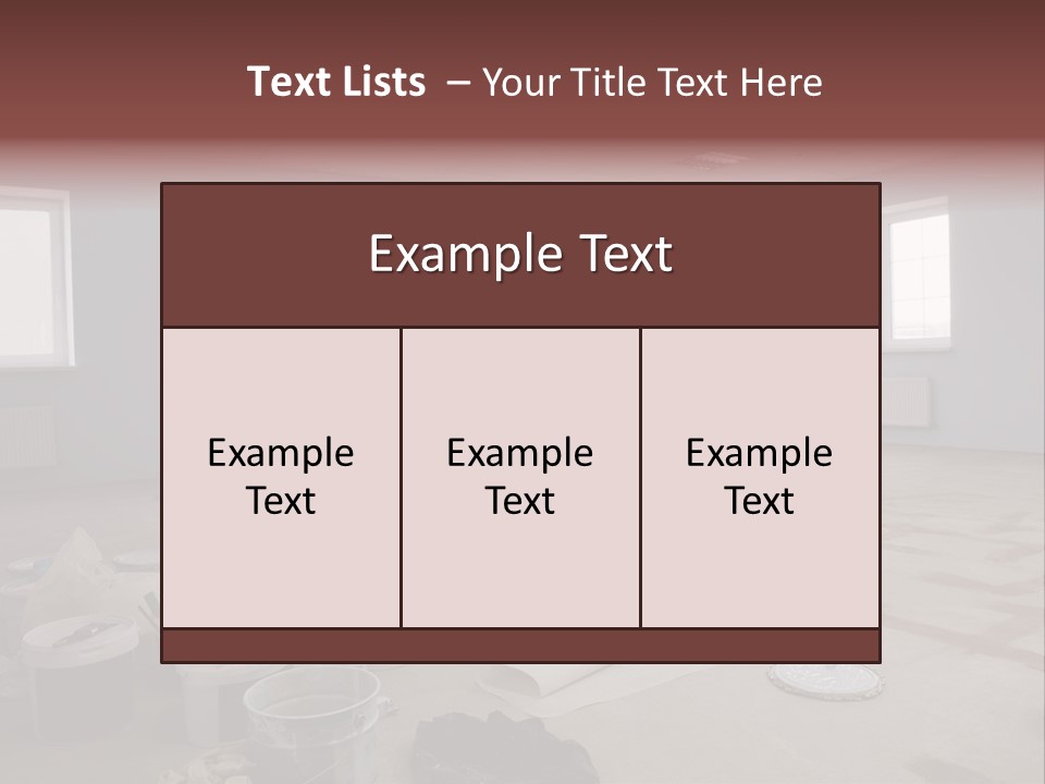 Paint On Construction New And Modern Office PowerPoint Template