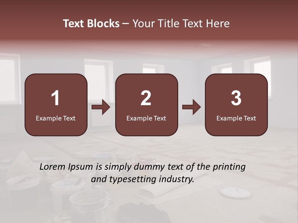 Paint On Construction New And Modern Office PowerPoint Template