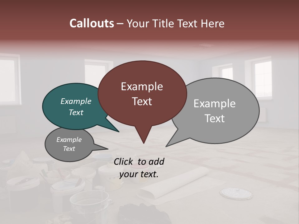 Paint On Construction New And Modern Office PowerPoint Template