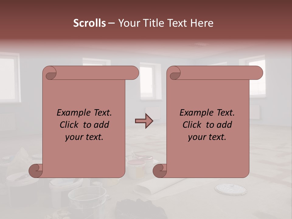 Paint On Construction New And Modern Office PowerPoint Template