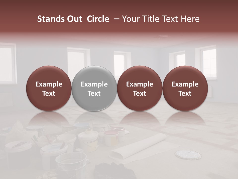 Paint On Construction New And Modern Office PowerPoint Template