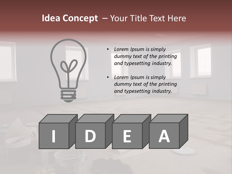 Paint On Construction New And Modern Office PowerPoint Template