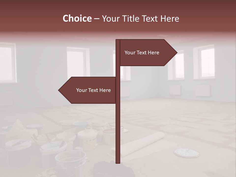 Paint On Construction New And Modern Office PowerPoint Template