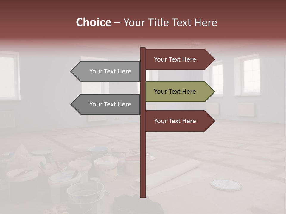 Paint On Construction New And Modern Office PowerPoint Template