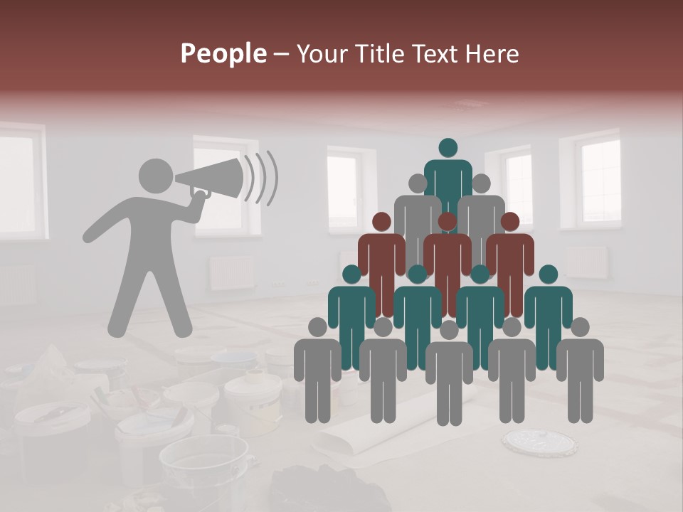 Paint On Construction New And Modern Office PowerPoint Template