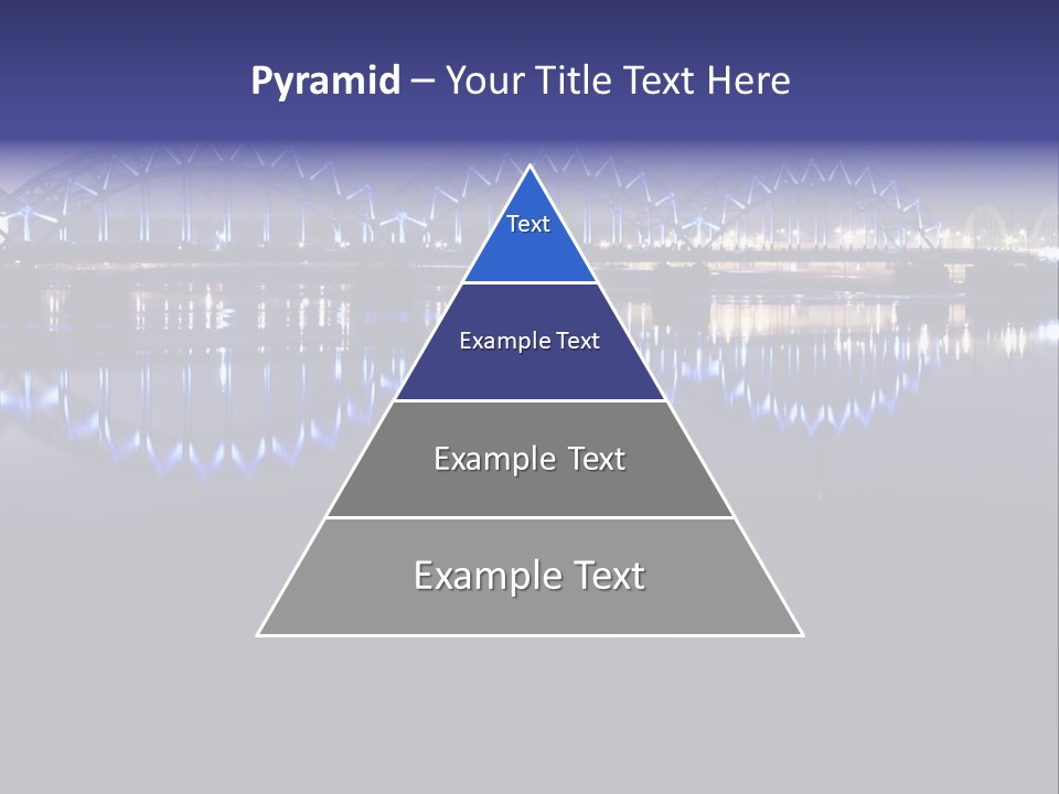 Blue Bridge In The Night PowerPoint Template