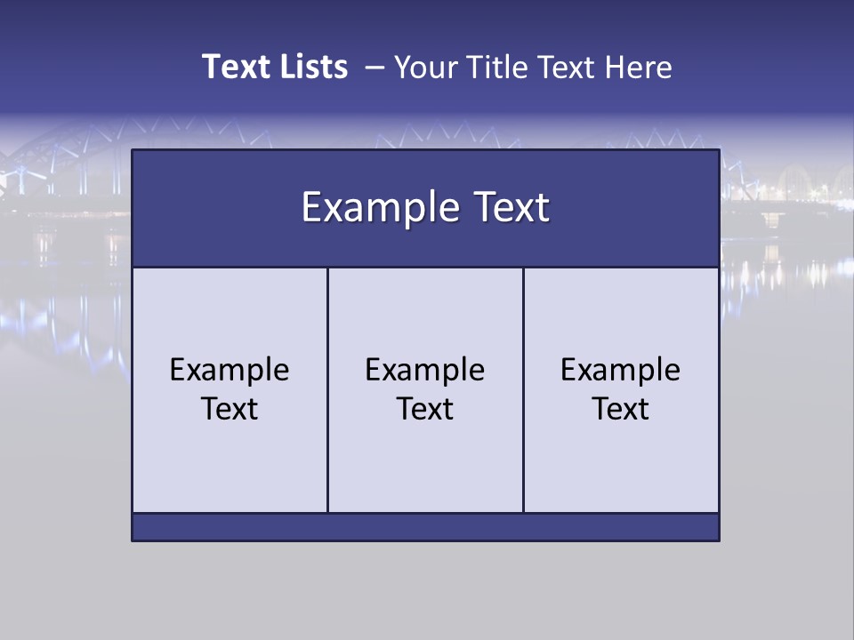Blue Bridge In The Night PowerPoint Template