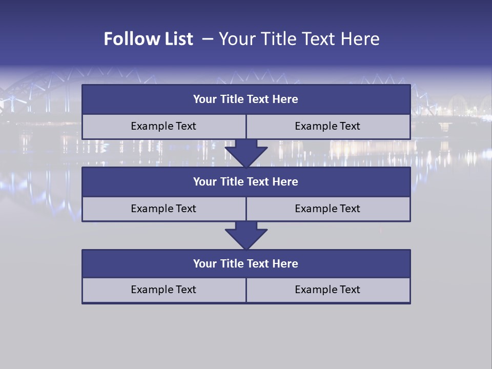 Blue Bridge In The Night PowerPoint Template
