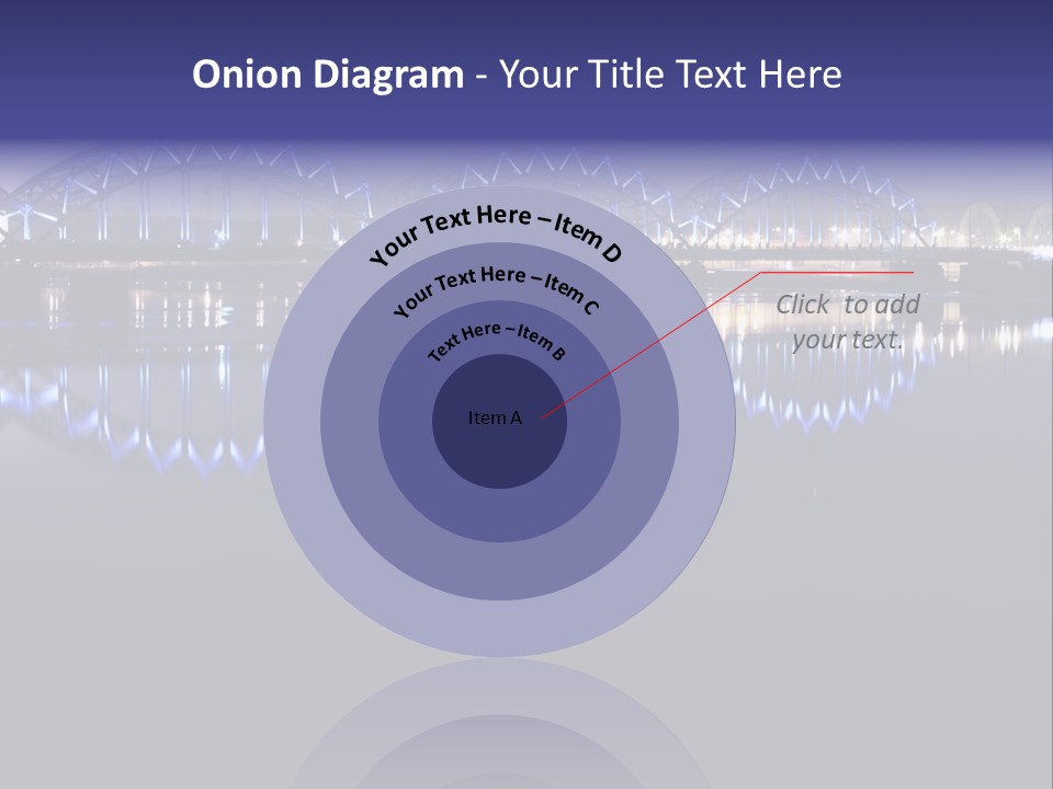 Blue Bridge In The Night PowerPoint Template