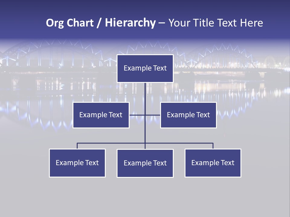 Blue Bridge In The Night PowerPoint Template