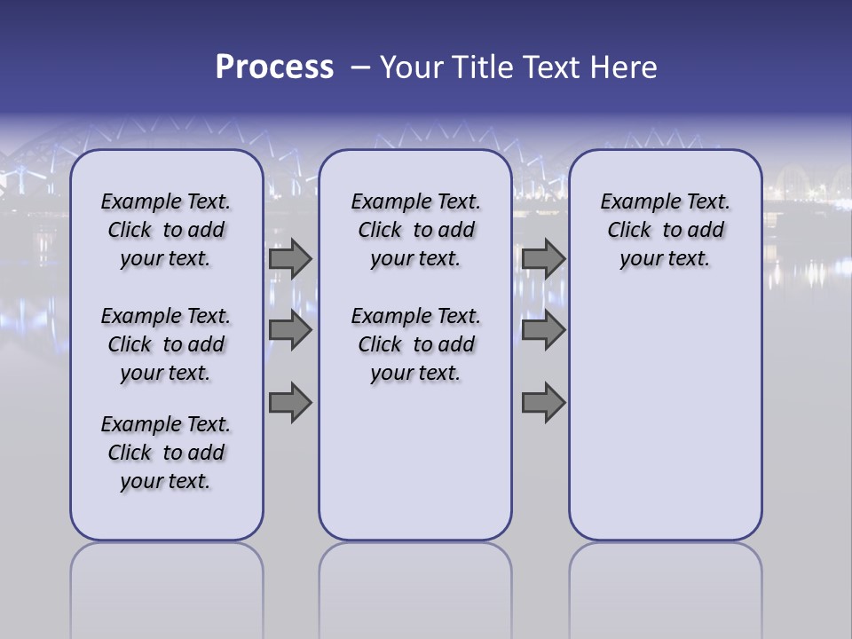 Blue Bridge In The Night PowerPoint Template